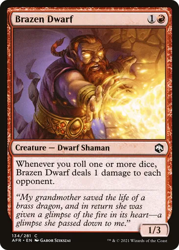 mtg dwarf cards Magic The Gathering - Dwarven Grunt Mint / near mint condition trading card Brazen Dwarf - Adventures in