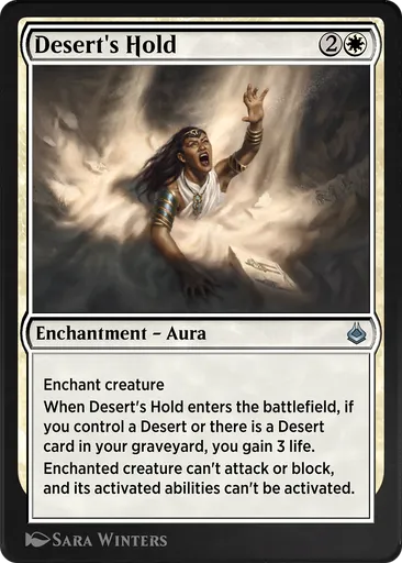 desert mtg card Desert's Hold - Amonkhet Remastered - Mint / near mint condition trading card Magic The Gathering Trading Card