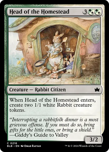 Head of the Homestead - Bloomburrow - MTG - Untapped.gg