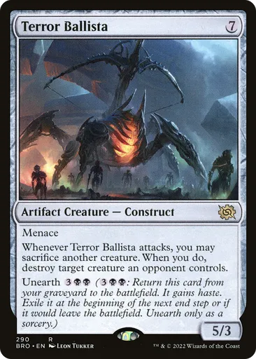 terror mtg card Valgavoth, Eater (Showcase) (Textured) [Duskmourn: House of Hor return target creature card from your graveyard to the battlefield Terror Ballista - The Brothers'