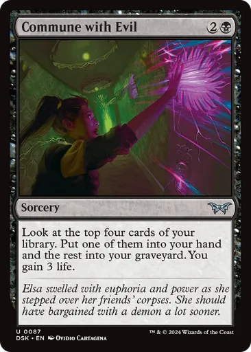 Commune with Evil - Duskmourn: House of Horror - MTG - Untapped.gg