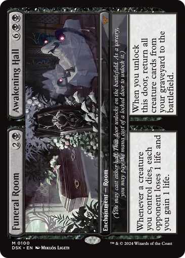 door cards mtg Charred Foyer // Warped Space [Duskmourn: House of Horror] main image 0
