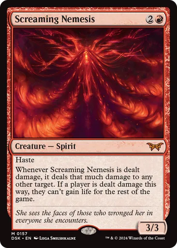 mtg nemesis card list Screaming Nemesis - Duskmourn: House of Horror - MTG
