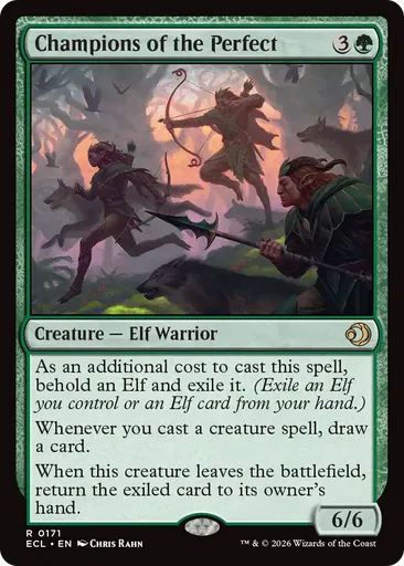 mtg whenever you cast a creature spell draw a card Champions of the Perfect - Lorwyn Eclipsed - Urianger's Spell in Magic: The