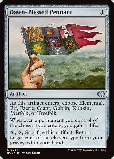 暁(あかつき)恵(めぐ)みの長(ちょう)旗(き) - Lorwyn Eclipsed - MTG