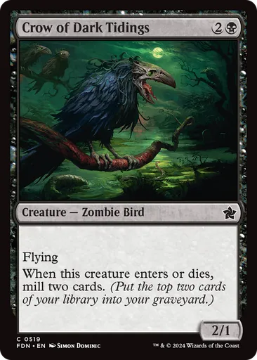 Crow of Dark Tidings - Foundations - MTG - Untapped.gg Crow of Dark Tidings - Foundations - MTG - Untapped.gg