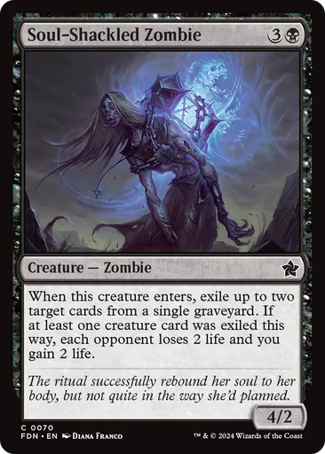 mtg zombie card draw Soul-Shackled Zombie - Foundations - MTG