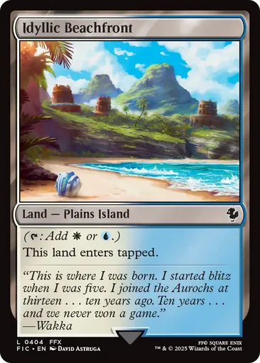 final fantasy island mtg 20x Magic The Gathering FOIL Full Art Lands - Idyllic Beachfront - Final Fantasy