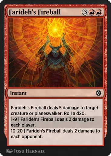 fireball mtg card Farideh's Fireball - Alchemy Horizons: Baldur's Gate - MTG