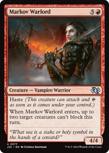 Markov Warlord - Foundations Jumpstart - MTG - Untapped.gg Markov Warlord - Foundations Jumpstart - MTG - Untapped.gg