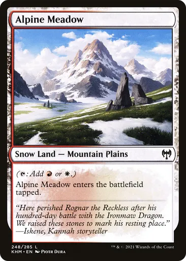 mtg kaldheim snow cards Magic The Gathering - Kaldheim - Snow-Covered Mountain main image 1