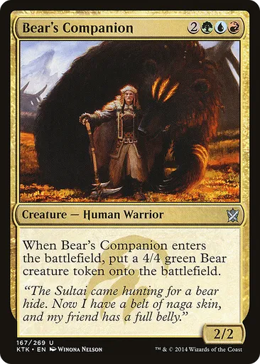 Bear's Companion - Khans of Tarkir - MTG - Untapped.gg