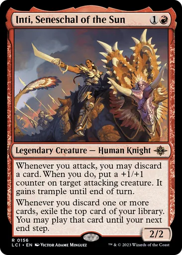 ixalan mtg cards Inti, Seneschal of the Sun - The Lost Caverns of - When you discard a card this way Matzalantli, the Great Door |