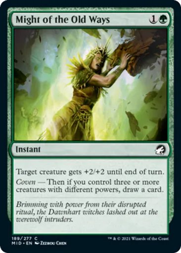 Might of the Old Ways - Innistrad: Midnight Hunt - MTG - Untapped.gg Might of the Old Ways - Innistrad: Midnight Hunt - MTG - Untapped.gg
