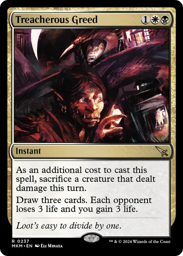 Treacherous Greed - Murders at Karlov Manor - MTG - Untapped.gg