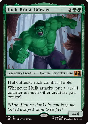 Hulk, Brutal Brawler - Marvel Super Heroes Commander - MTG