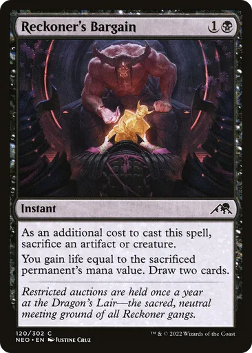 Reckoner's Bargain - Kamigawa: Neon Dynasty - MTG - Untapped.gg