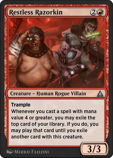mtg reskin cards Restless Razorkin - Through the Omenpaths - Razorkin Needlehead deals 1 damage to them. mtg reskin cards MTG: Those