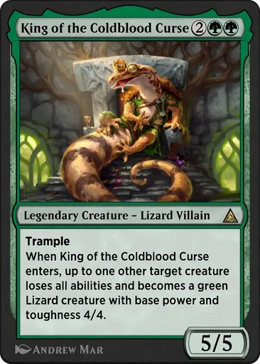 acgカード　　legend of  CP⭐︎147 King of the Coldblood Curse - Through the Omenpaths - MTG