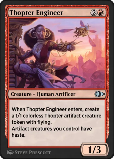 thopter cards mtg Thopter Squadron MTG - Tempest Remastered #233 (English)
