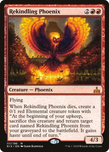 Rekindling Phoenix - Rivals of Ixalan - MTG - Untapped.gg