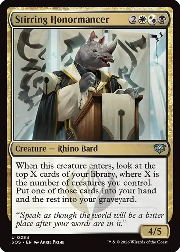 Stirring Honormancer - Secrets of Strixhaven - MTG - Untapped.gg