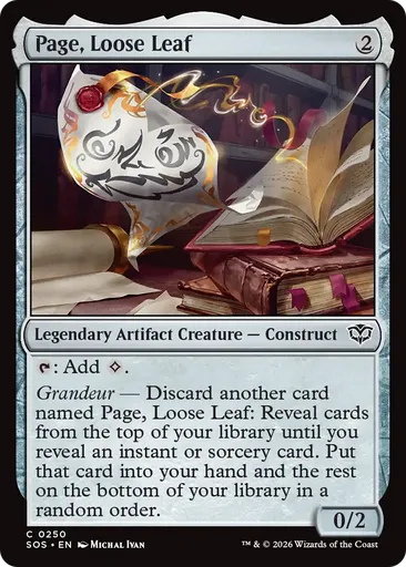Page, Loose Leaf - Secrets of Strixhaven - MTG - Untapped.gg