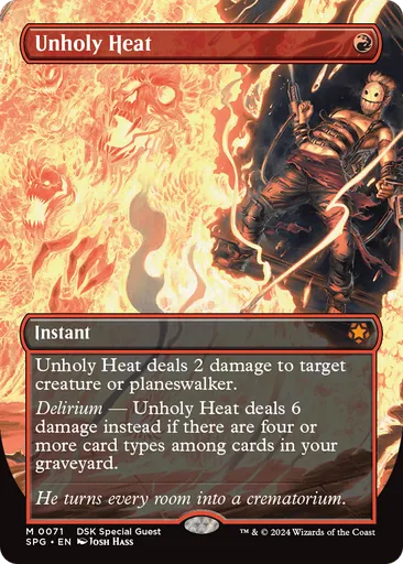 Unholy Heat - Special Guests: Duskmourn: House of Horror - MTG - Untapped.gg Unholy Heat - Special Guests: Duskmourn: House of Horror - MTG - Untapped.gg