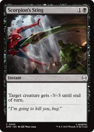 sting mtg card Scorpion's Sting - Marvel Spider-Man - MTG