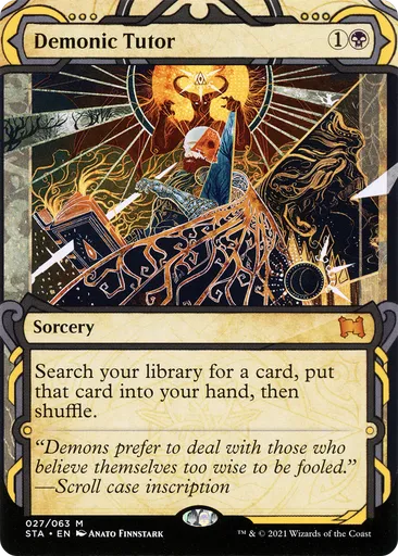 Foil】《悪魔の教示者/Demonic Tutor》(2020年版)[ジャッジ褒賞