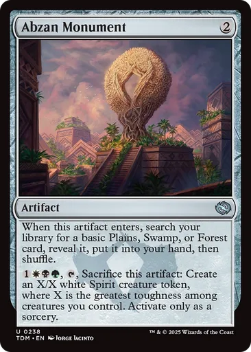 abzan mtg cards Magic The Gathering - Advantage (002/185) you may sacrifice a nonland permanent Abzan Ascendancy Double Masters