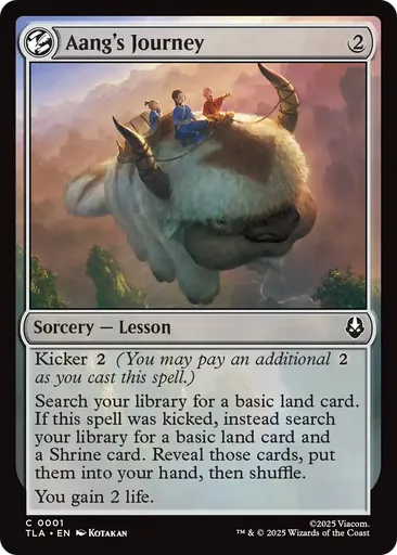 aang mtg card Aang, at the Crossroads (Borderless) (Avatar: The Last Airbender) –  Cardsurfer Games main image 1