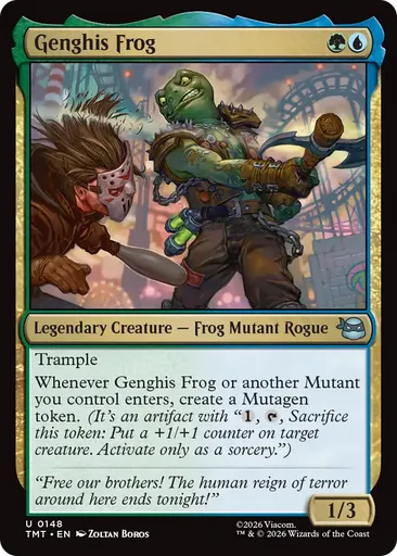 Genghis Frog - Teenage Mutant Ninja Turtles - MTG - Untapped.gg Genghis Frog - Teenage Mutant Ninja Turtles - MTG - Untapped.gg