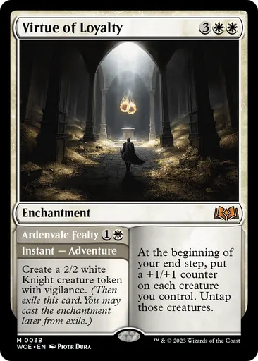 MTG WOE 忠義の徳目 英語版 4枚セット 忠(ちゅう)義(ぎ)の徳(とく)目(もく) - Wilds of Eldraine - MTG