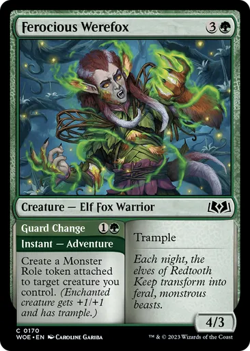 Ferocious Werefox - Wilds of Eldraine - MTG - Untapped.gg