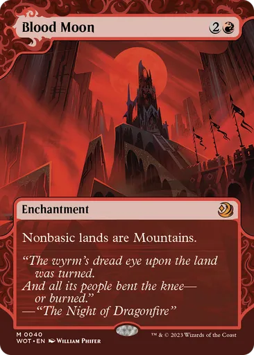 MTG 血染めの月　英語フルアートfoil1まい PLD]血染めの月/Blood Moon《英語》【DRK】