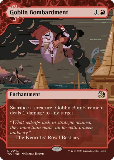 MTG ゴブリンの砲撃　foil 陽光1枚 Foil】(825)□ボーダーレス□《Cow-tapult》/《ゴブリンの砲撃