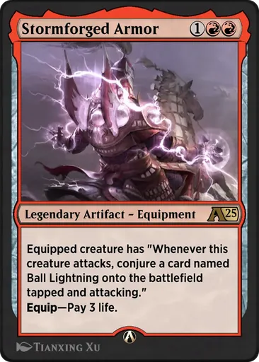 Stormforged Armor - Alchemy: Tarkir - MTG - Untapped.gg Stormforged Armor - Alchemy: Tarkir - MTG - Untapped.gg