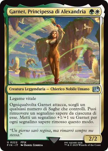 garnet mtg final fantasy Magic The Gathering - Universes Beyond - you may remove a lore counter from each of any number of Sagas you control Garnet, Principessa di Alexandria -