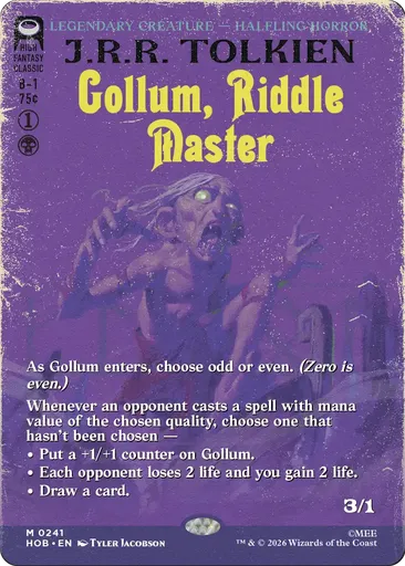 gollum cards mtg Smeagol, Helpful Guide LotR CREATURE SACRIFICE Magic Custom Comman CommanderComplete the Ring tempts you Gollum, Patient Plotter The Lord