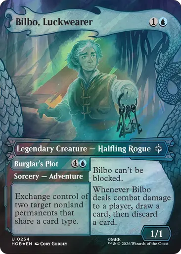 mtg bilbo card Bilbo, Luckwearer from The Hobbit Spoiler When Bilbo Bilbo, Luckwearer - The Hobbit