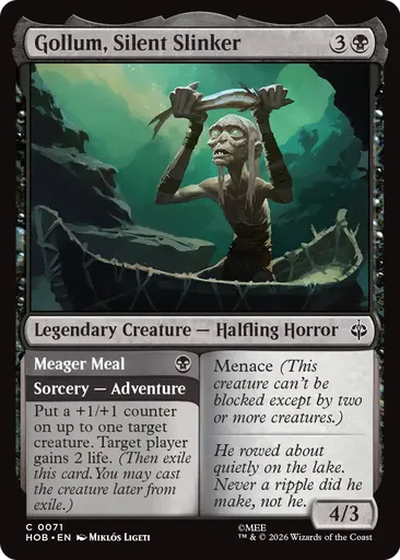 gollum mtg card Smeagol, Helpful Guide LotR CREATURE SACRIFICE Magic Custom Comman – CommanderComplete The Gathering MTG Lord of the Rings
