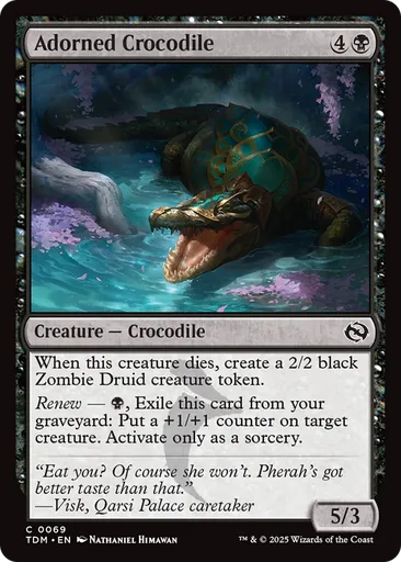 Adorned Crocodile - Tarkir: Dragonstorm - MTG Spoilers